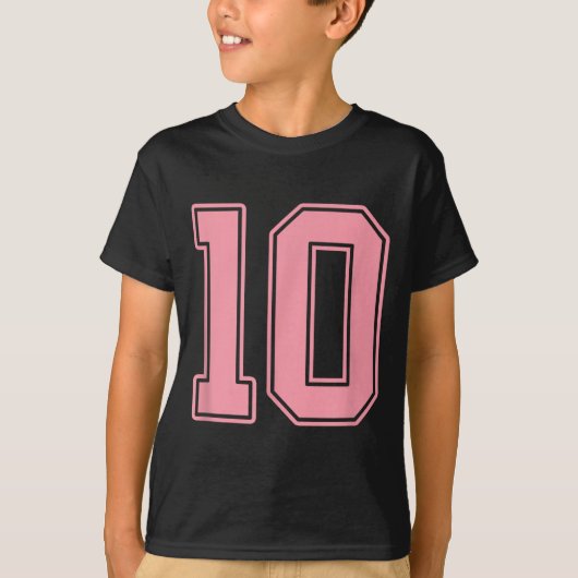 Roze nummer 10 shirt speler uniform #10 (Voorkant)