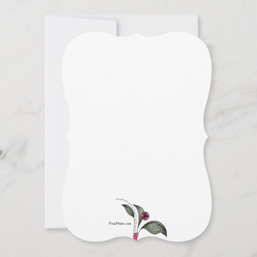 Roze nummer 8 Birthday Party Kaart (Achterkant)