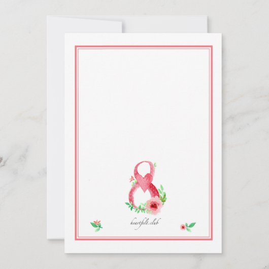 Roze Nummer 8 Uitnodiging (Achterkant)