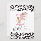 Roze nummer Foliage Safari 2 Wilde verjaardag Kaart (Achterkant)