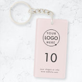 Roze nummer | Logo Bedrijfseigendom Sleutelhanger