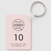 Roze nummer | Logo Bedrijfseigendom Zaal Sleutelha Sleutelhanger (Achterkant)