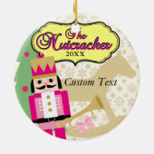 Roze Nutkraker Ballet Keramisch Ornament (Achterkant)