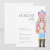 Roze Nutkraker Holiday Party Uitnodiging (Voorkant / Achterkant)