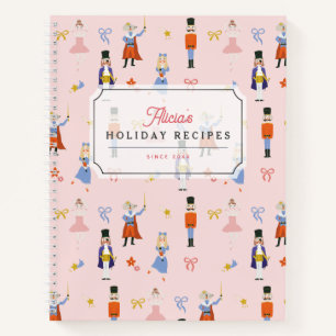 Roze Nutkraker Pattern Holiday Recipe Notitieboek