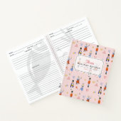 Roze Nutkraker Pattern Holiday Recipe Notitieboek (Binnen)