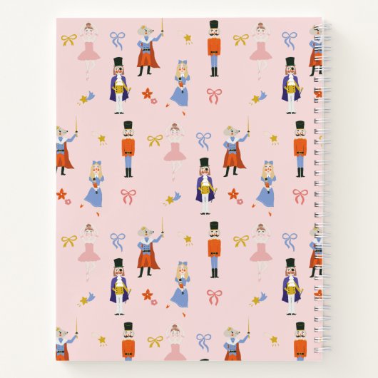 Roze Nutkraker Pattern Holiday Recipe Notitieboek (Achterkant)