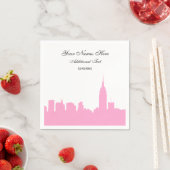 Roze NYC Skyline Silhouette, ESB Servet (Insitu)