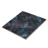 Roze Oceaan Blauw Goud Marmer Populair Collectie Tegeltje (Zijkant)