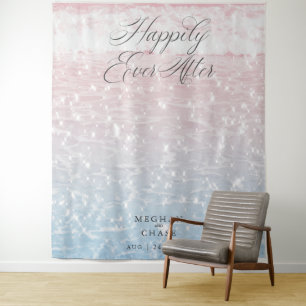 Roze Oceaan Bruisende Wateren Foto Prop Wandkleed