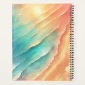 Roze Oceaanstrand Mooie Handtekening Zomer Groene Planner (Achterkant)