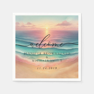 Roze Oceaanstrand Signature zonsondergang Welkom H Servet