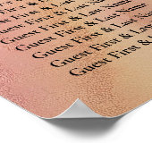 Roze Ocean Beach Zomer Party Trouwtafel Poster (Hoek)