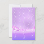 Roze Ocean Bridal Sweet 16th Spark Confetti Waves Kaart (Achterkant)