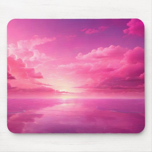 Roze Ocean Sunset Muismat (Voorkant)