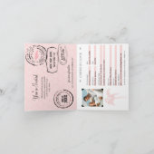 Roze Ocho Rios Jamaica Paspoort Uitnodiging voor h (Binnen)