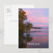 Roze ochtendgloren briefkaart (Voorkant / Achterkant)