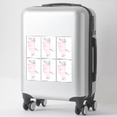 ROZE OCHTENDJAS KAT 35X35CM Vinyl Sticker (Koffer)