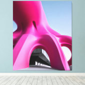 Roze octo-architectuur canvas afdruk (Insitu (Houten vloer))