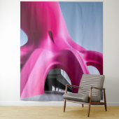 Roze Octo-architectuur tapijt Wandkleed (In situ)