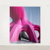 Roze Octo-architectuur tapijt Wandkleed (Voorkant)
