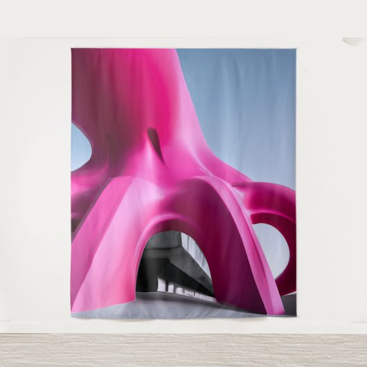 Roze Octo-architectuur tapijt Wandkleed (Voorkant)