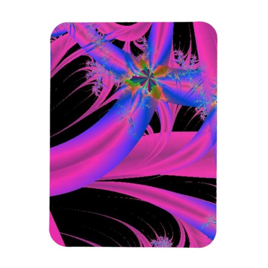 Roze octopus Abstract Magneet (Verticaal)
