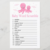 Roze Octopus Baby word scramble game (Voorkant)