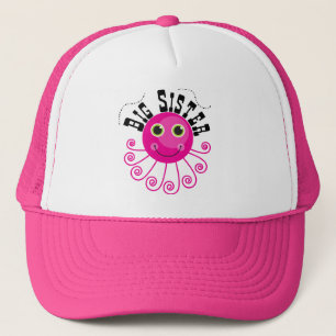 Roze Octopus Big Sister T-shirts en cadeautjes Trucker Pet