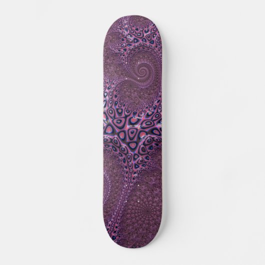 Roze octopus Fractal Abstract Persoonlijk Skateboard (Voorkant)