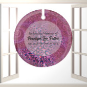 Roze Octopus Fractal Memorial Suncatcher Glas Ornament