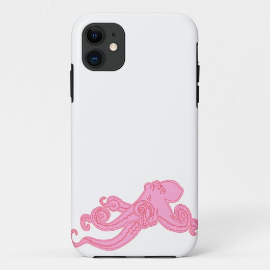 Roze octopus kawaii nautische tekening Case-Mate iPhone case (Achterkant)