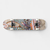 Roze octopus  Map Kraken Nautical Persoonlijk Skateboard (Horizontaal)