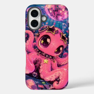 Roze Octopus Onderwaterfeest iPhone Hoesje