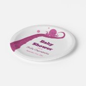 Roze octopus | Papieren Borden Papieren Bordje (Gekanteld)