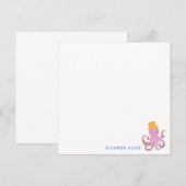 Roze Octopus Quirky Dansende Dier Gepersonaliseerd Notitiekaartje (Voorkant / Achterkant)