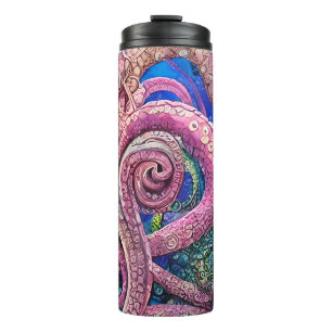 Roze octopus Tentacles Thermosbeker