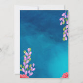 Roze Octopus Verjaardag Uitnodiging (Achterkant)