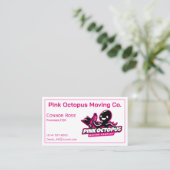 Roze Octopus  Visitekaartje (Staand voorkant)