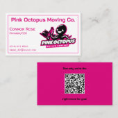 Roze Octopus  Visitekaartje (Voorkant / Achterkant)