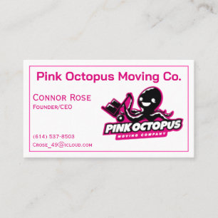 Roze Octopus Visitekaartje