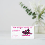 Roze Octopus  Visitekaartje (Staand voorkant)
