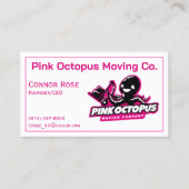 Roze Octopus Visitekaartje (Voorkant)
