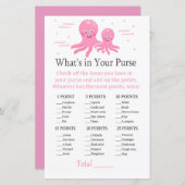 Roze Octopus Wat zit er in je handtas? (Voorkant / Achterkant)