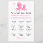 Roze Octopus Wat zit er in je handtas? (Voorkant)