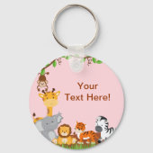 Roze Oerwoud Baby Sleutelhanger (Voorkant)