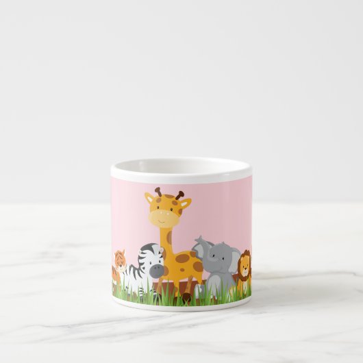Roze Oerwoud Baby's Espresso Mok (Voorkant)