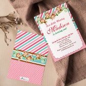 Roze Oerwoud Monkey Safari Animal Birthday Kaart