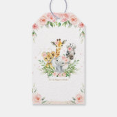 Roze Oerwoud Safari Baby shower Cadeaulabel (Achterkant)