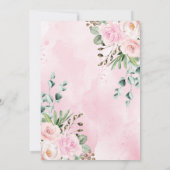 Roze Oerwoud Safari Baby shower Kaart (Achterkant)